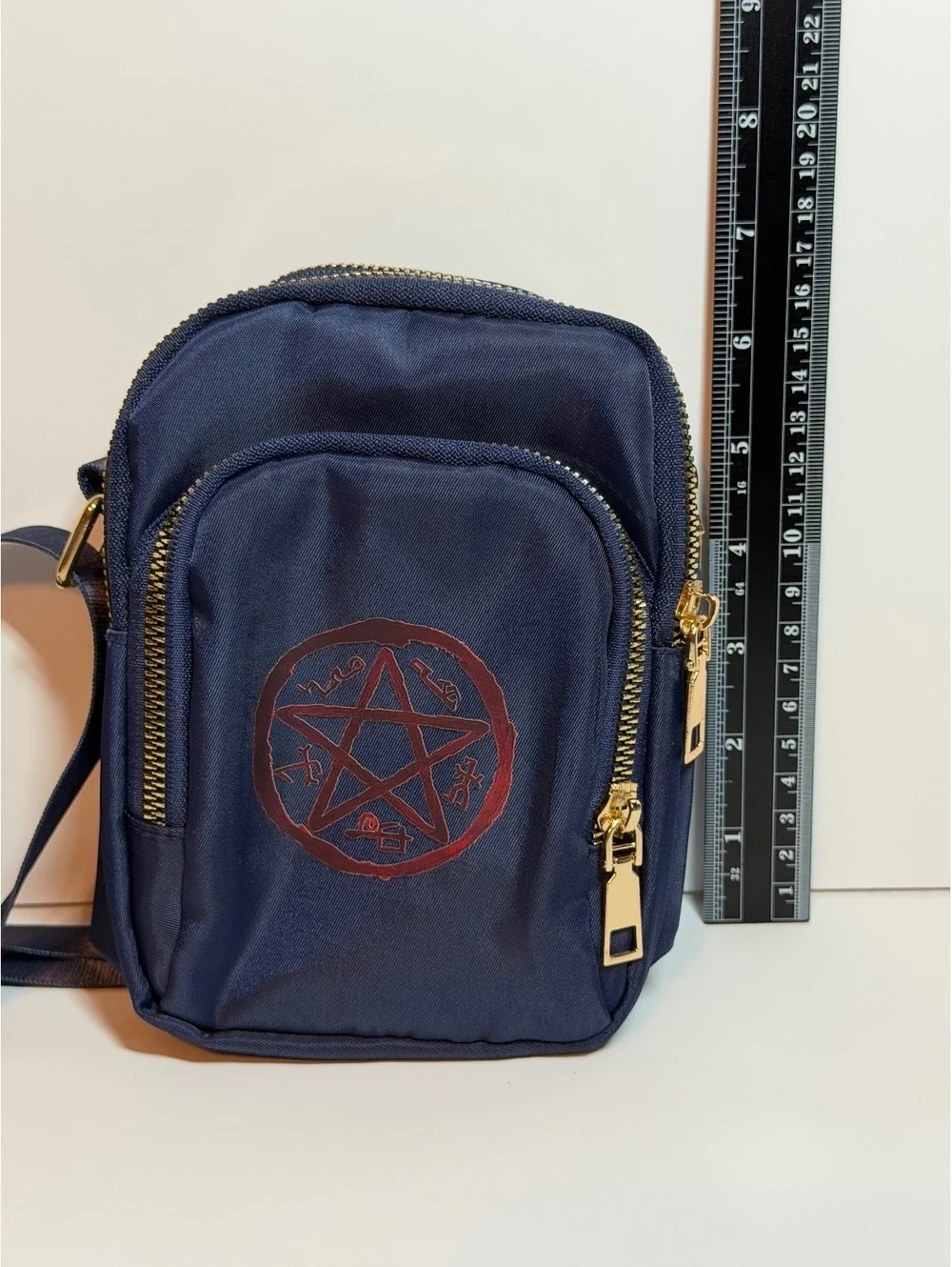 Supernatural small crossbody bag. Navy blue. New